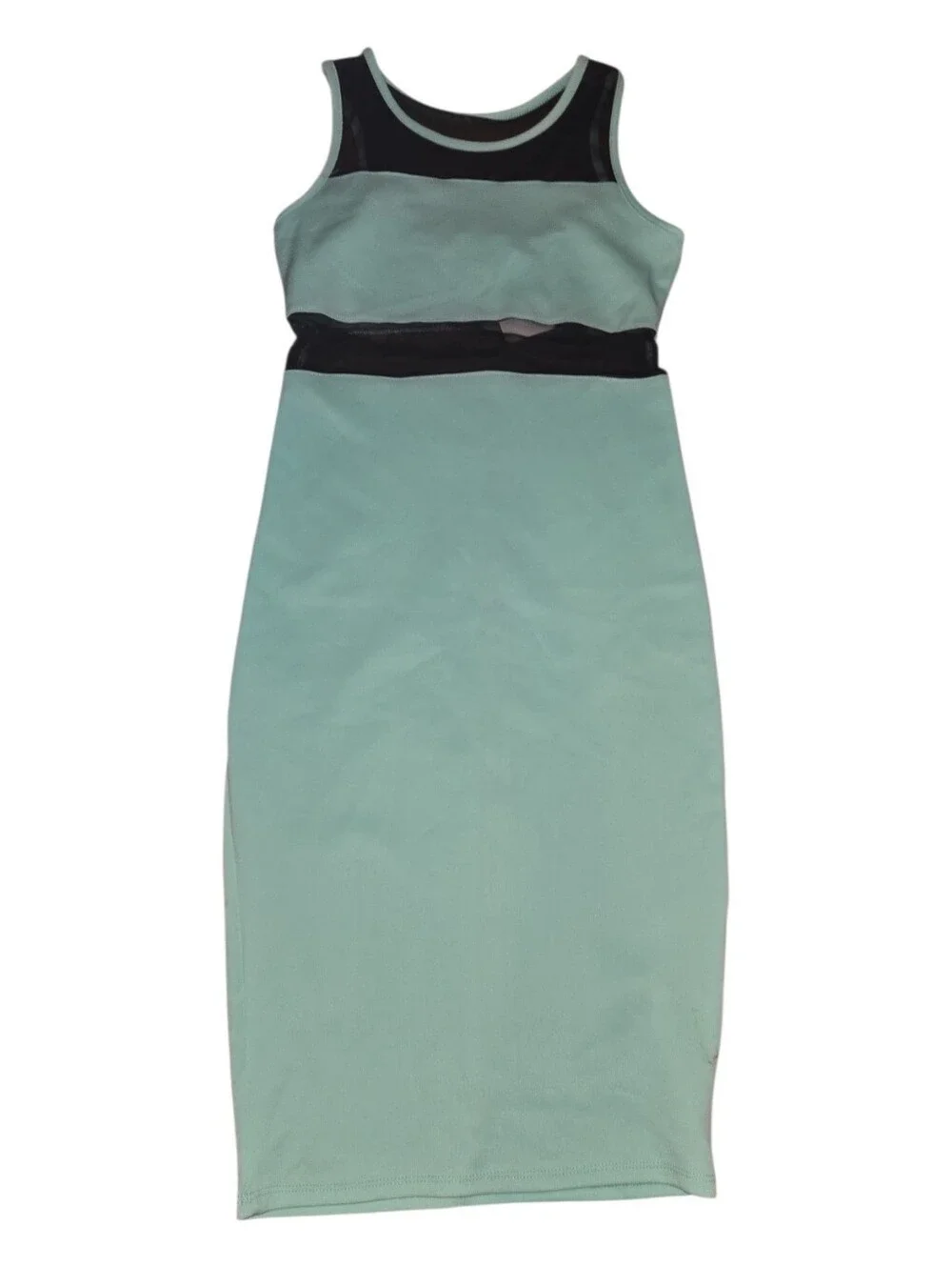 Nicki Minaj Mint Green Dress with Black Mesh Size M